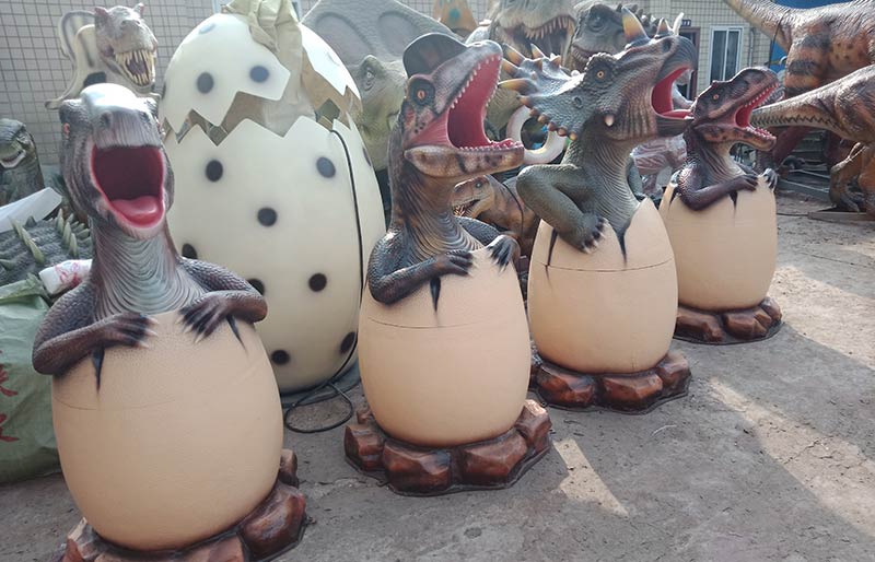 dinosaur shape fiberglass trash cans