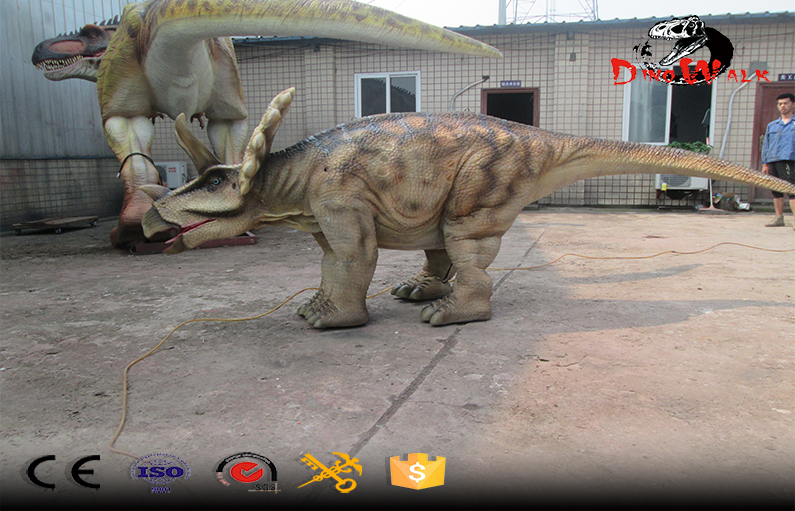 Realistic Hidden Legs Walking Animatronic Dinosaur Triceratops Costume