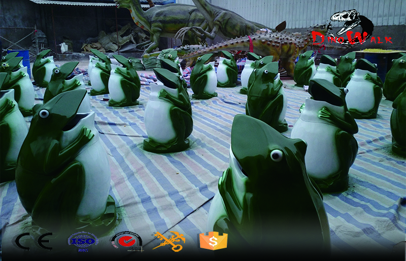 fiberglass trash cans in frog shape