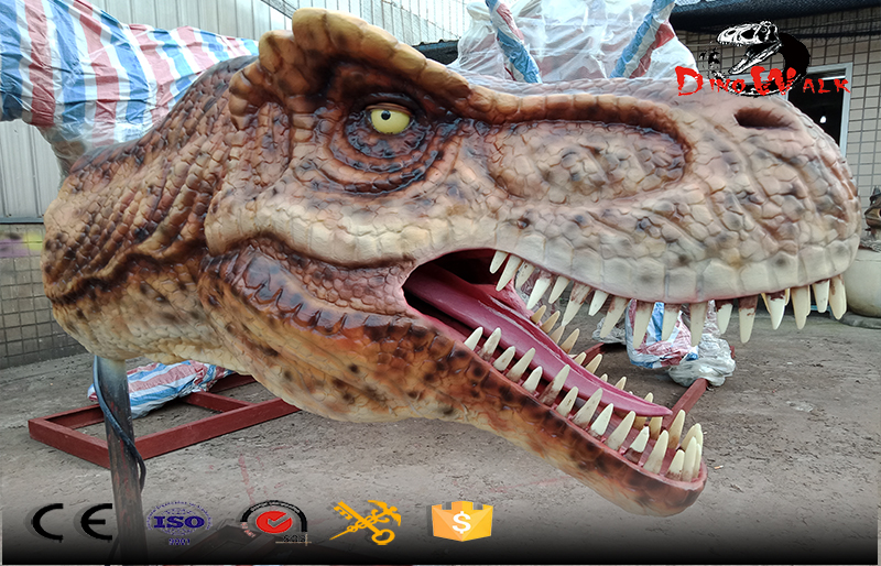 1.5m huge animatronic T-Rax head for amusement park