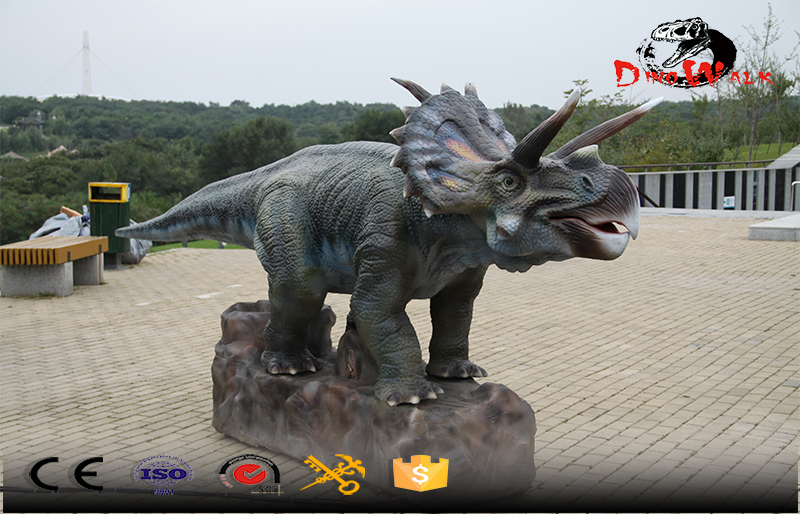 cute baby Triceratops animatronic dinosaur with movement simulation