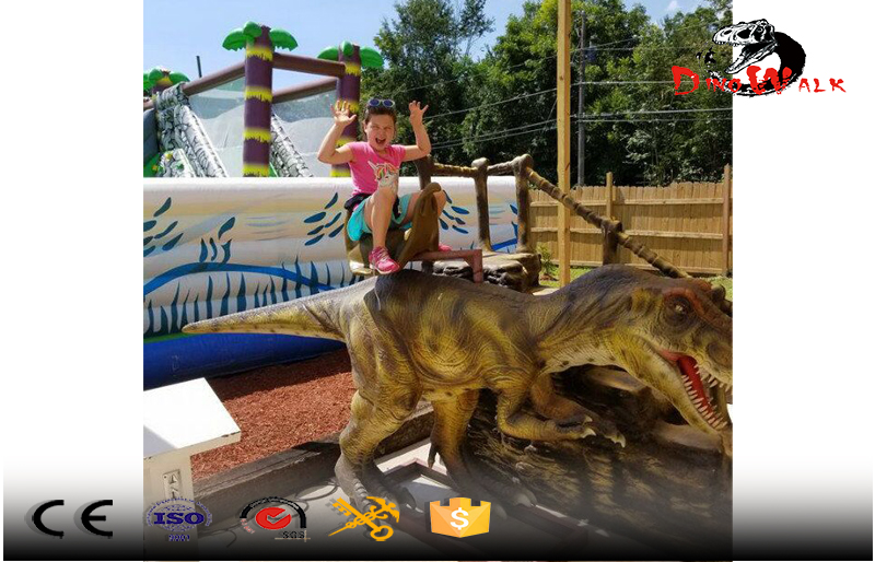 high quality outdoor animatronic riding dinosaur